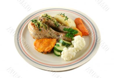 Chicken Drumsticks And Vegetables 1