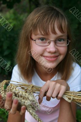 Girl with wheat