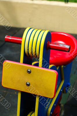 Close shot of toy bicycle