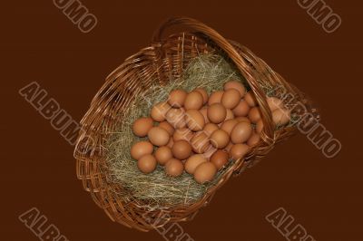 Eggs in a basket