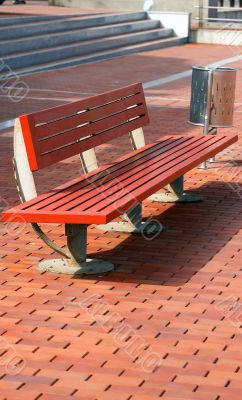 wooden bench