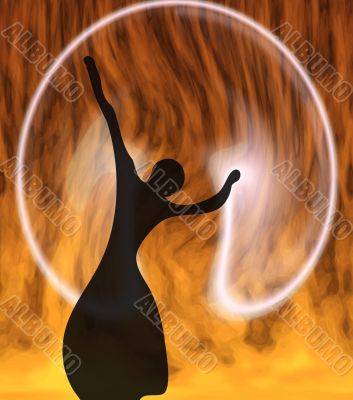 Silhouette of the girl