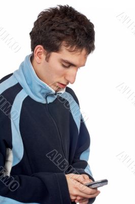 Teenager sending sms