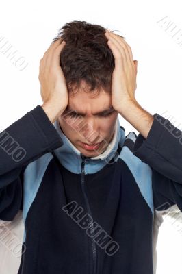 Stressed teenager