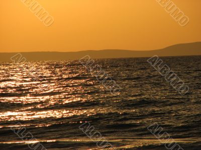 Sunset, Azov sea coast, nearest Kerch city, Crimea