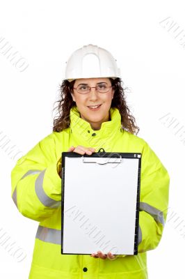 Showing a blank sheet