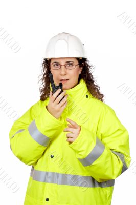 Talking with a walkie talkie