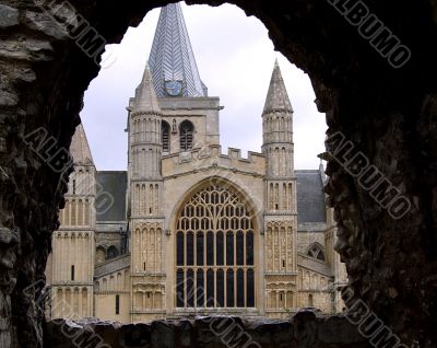 Rochester Cathedral through arch