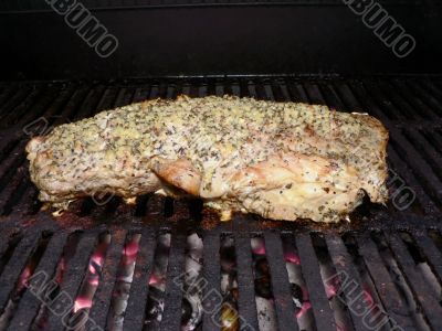 grilled - marinated pork loin on the grill 3