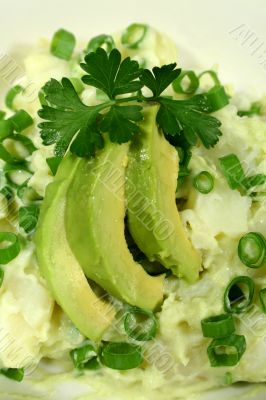 Potato With Avocado And Shallots