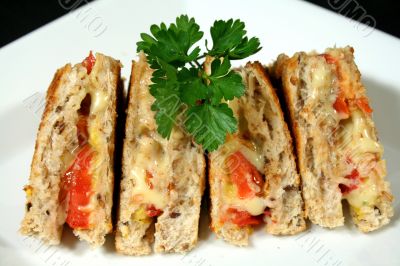 Toasted Cheese And Tomato Sandwiches