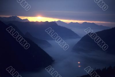 Sunset, Middle Fork Cascade River