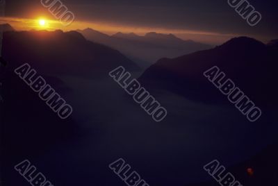 Sunset, Middle Fork Cascade River
