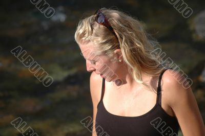 Pretty Blonde by a River