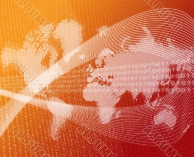 World data transfer orange