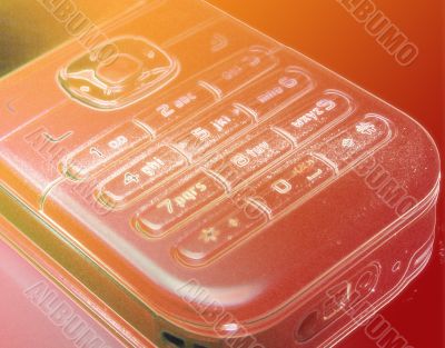 Phone keypad orange
