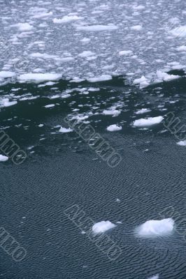 Abstract, brash ice forming