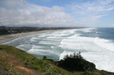 Surf along long beach
