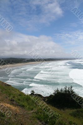 Surf along long beach
