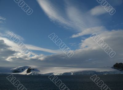 Polar twilight: clouds & blue sky