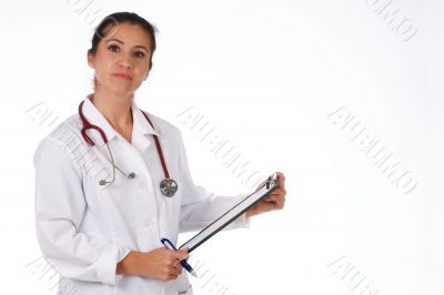 nurse with clipboard