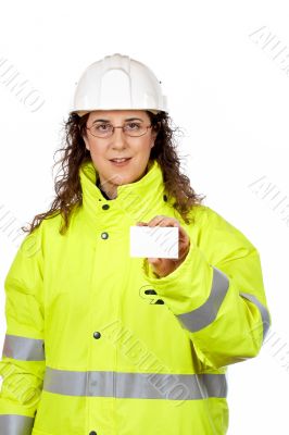 Female construction worker