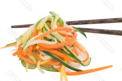 Vegetable Spaghetti with Chop Stick