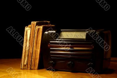 Old books with radio