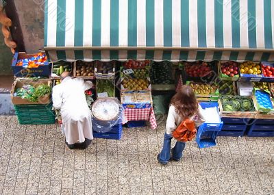  Local produce market view from Above