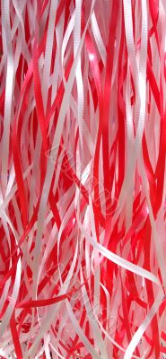 Festive Red and White Streamers