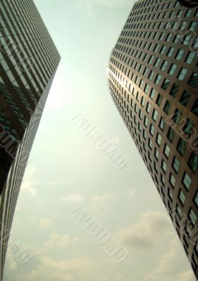 Twin skyscapers