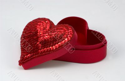 Open Heart Shaped Box