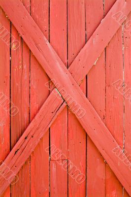 Old red door