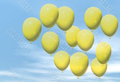 Yellow balloons