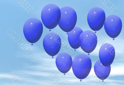 Blue balloons