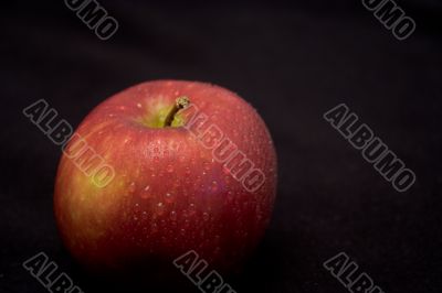 Apple on black