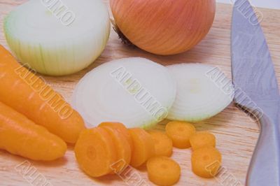 Carrots and onions