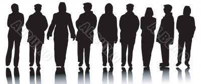 People silhouettes