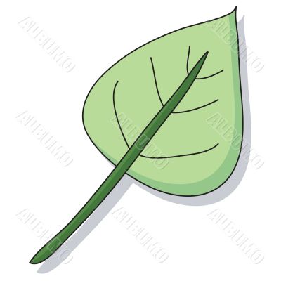Cartoon leaf