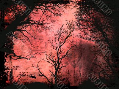 Grunge trees