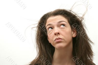 Girl in wind