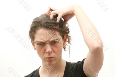 Stressed business woman