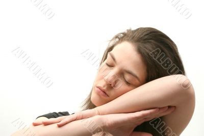 Sleeping business woman