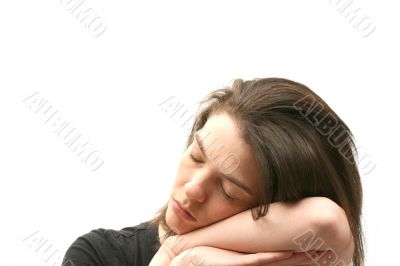 Sleeping business woman
