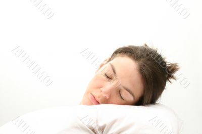 Sleeping business woman