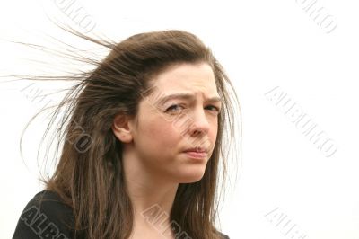 Girl in wind