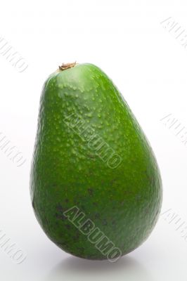 Isolated ripe avocado