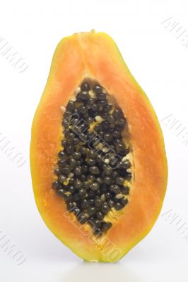 Papaya orange  flesh with seeds