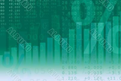 Positive financial result chart background