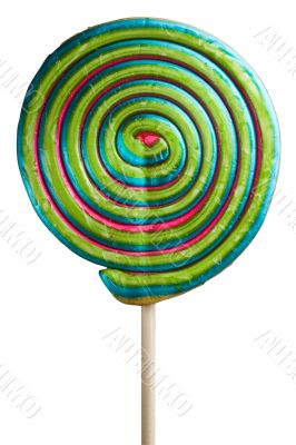 Multicolored sweet big lollipop